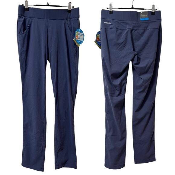 Columbia Womens Anytime Athletic Pull On Pants Size S Blue Outdoor Hiking UPF 50 - Picture 1 of 8